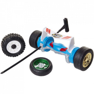 Set Fly Wheels, 4 anvelope si lansator turbo albastru