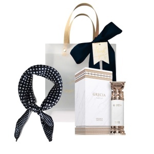 Set Grecia White French Avenue, Apa de Parfum, Femei, 100 ml + Esarfa satinata + Punga cadou