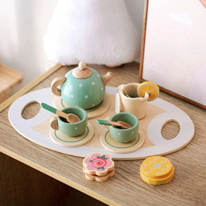 Set Joc de rol din lemn servirea ceaiului Afternoon Tea Kabi, 15 piese - Img 3