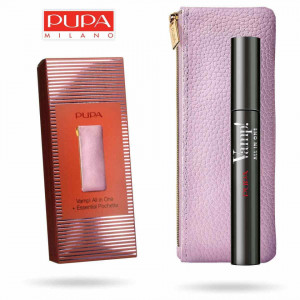 Set Mascara Pupa, Vamp! All In One Volumizing & Lengthening 001 Black, 9 ml + husa - Img 2