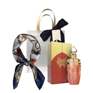 Set Papillon Des Vents Paris Corner, Apa de Parfum, Femei, 100 ml + Esarfa satinata + Punga cadou