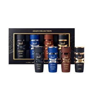 Set parfumuri arabesti Lattafa Asad Collection , Apa de parfum de Barbati, 4 x 25 ml