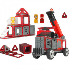  Echipa de salvare - Set Piese Magnetice de construit 