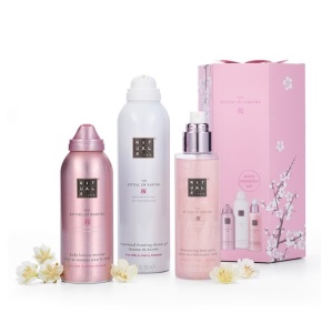 Set Rituals The Ritual of Sakura – Lotiune spuma pentru corp 150ml, Gel de dus spumant 200ml si Spray de corp 50ml