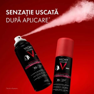 Spray antiperspirant pentru barbati impotriva mirosurilor neplacute Clinical Control 96H, 125 ml, Vichy