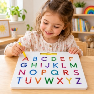 Tablita magnetica educativa First Classroom 2 in 1, litere, cifre, simboluri, marker si burete, multicolor, 3+ ani (Copy 1) - Img 2