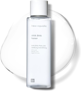 Toner pentru curatarea porilor si reducerea imperfectiunilor Face Republic, AHA BHA Toner, 160 ml