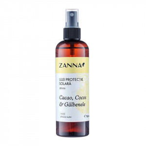 Ulei de plaja cu cacao, cocos si galbenele 30SPF 150ml Zanna