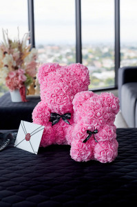 LUXURY PINK ROSE TEDDY