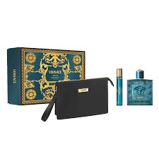 Versace Eros Parfum, Set Cadou Bărbați, Parfum 100 ml + 10 ml + Geantă Cosmetică