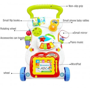 Antepremergator pentru bebelusi Smart Baby cu tablita de scris 3 in 1 - Img 3