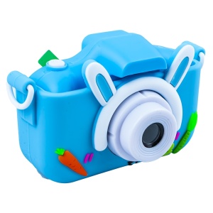 Aparat Foto Digital pentru Copii cu Design Iepuras - Camera Reincarcabila cu Jocuri si Ecran Interactiv