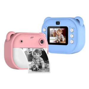 Aparat Foto Instant pentru Copii - Camera Printare Instantanee cu Design Dragut, Include Role Hartie 