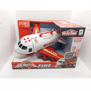 Avion de pompieri Fire Garage cu sunete si lumini - Img 3