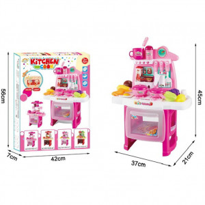 Bucatarie multifunctionala Cool Cooking pentru copii, roz, dimensiuni