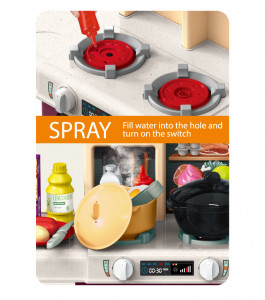 Bucatarie pentru copii, Chef Kitchen, 64 accesorii, 47 x 60 x 11 cm - Img 5