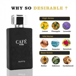 Cafe Noir, Riiffs, Apa de Parfum, Barbati, 100ml - Img 3
