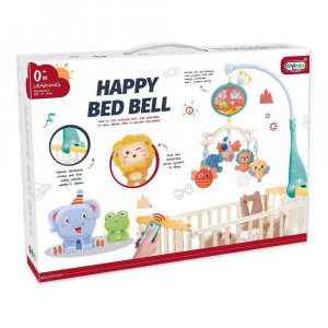 Carusel muzical pentru bebelusi, Happy Bed Bell cu muzica, proiector si telecomanda