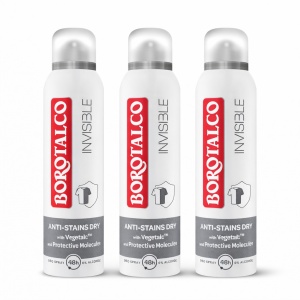 Deodorant spray Invisible Dry, 3 x 150 ml, Borotalco.png