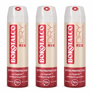 Deodorant Spray Borotalco Men Amber, 3 x 150 ml