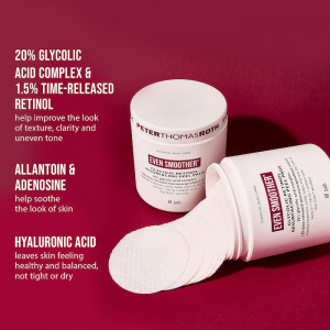 Dischete peeling Peter Thomas Roth Even Smoother Glycolic Retinol Resurfacing Peel Pads 60 buc - Img 3