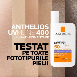 Fluid anti-pigmentare cu SPF 50+ Anthelios UVMUNE 400, 50 ml, La Roche-Posay