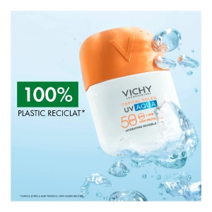 Fluid hidratant invizibil cu protectie solara SPF 50 Capital Soleil UV Aqua, 50 ml, Vichy