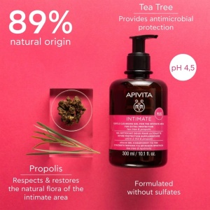 Gel cu aloe si propolis pentru igiena intima zilnica Intimate Care Apivita, 300 ml - Img 4