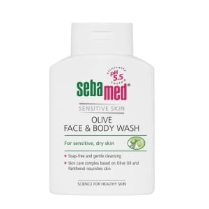 Gel de dus cu ulei de masline fata si corp Sensitive Skin, 200 ml, Sebamed