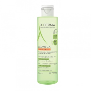 Gel spumant 2 in 1 Exomega Control, 200 ml, A-Derma
