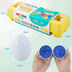 Joc Asocieri Matching Eggs Montessori Puzzle – Potriveste oua cu forme