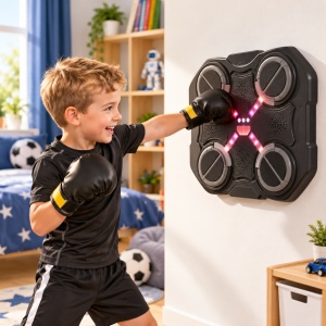 Joc de box interactiv pentru copii cu tinta electronica, lumini, muzica si manusi, 3 ani+ - Img 2