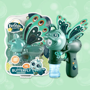 Jucarie Butterfly de facut baloane de sapun, verde, ambalaj
