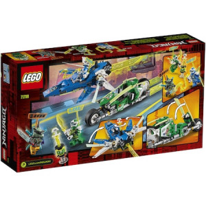 LEGO NINJAGO - Masinile rapide de curse ale lui Jay si Lloyd 71709, 322 piese