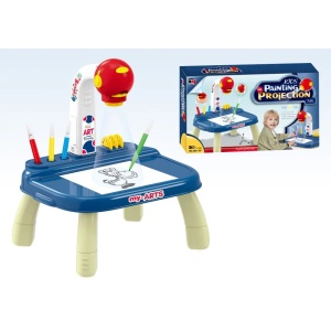Masuta pentru Desen si Pictura cu Proiector – Set Creativ pentru Copii, Bleumarin