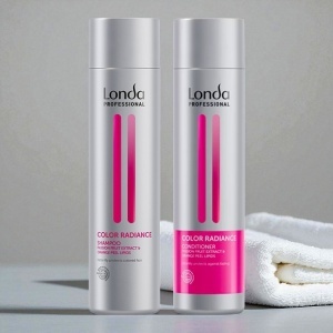 Pachet Londa Professional Color Radiance – Sampon 250 ml + Balsam 250 ml pentru par vopsit, cu extract de fructul pasiunii si lipide din coaja de portocala.