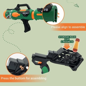 Pusca cu Proiectile din Spuma, Toy Rocket Gun – Blaster cu Aer Comprimat, pentru Copii