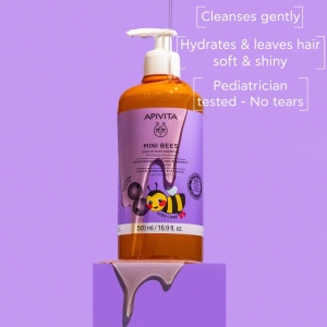 Sampon cu afine si miere pentru copii Mini Bees Apivita, 500 ml