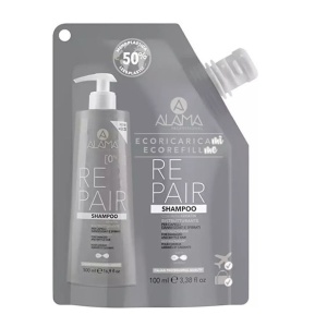 Sampon restructurant pentru par deteriorat, ALAMA REPAIR, 100 ml refill