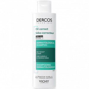 Sampon-tratament sebocorector pentru scalp cu exces de sebum Vichy Dercos, 200 ml