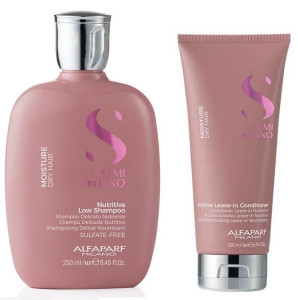 Set Alfaparf Semi Di Lino Moisture Nutritive cu 250 ml Sampon + 200 ml Balsam