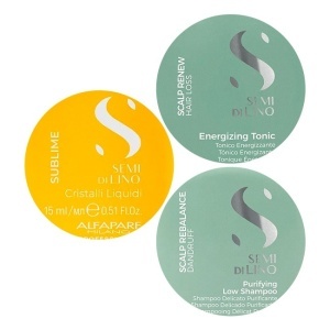 Set anti-matreata Alfaparf Milano Scalp Rebalance Sampon 250 ml + Tonic 125 ml + Ulei Cristalli Liquidi, 15 ml