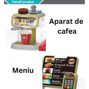 Set Burger Shop - Jucarie Interactiva cu Accesorii pentru Copii 3+ Ani