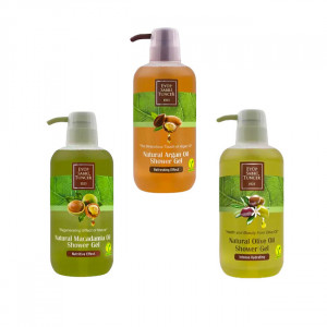 Set Cadou Eyup Sabri Tuncer Gel de dus Olive Oil 600 ml + Gel de dus Macadamia 600 ml + Gel de dus Argan 600 ml