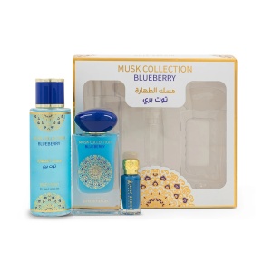 Set cadou Gulf Orchid Blueberry, Unisex, Apa de Parfum, 60 ml + Spray de corp, 250 ml + Ulei concentrat, 12 ml