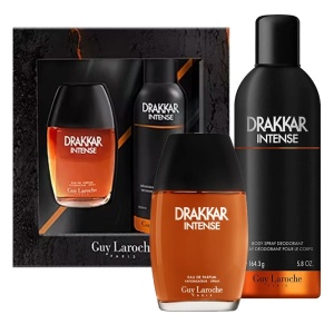 Set cadou Guy Laroche Drakkar Intense, Barbati, Apa de Parfum, 100 ml + Spray de corp, 200 ml