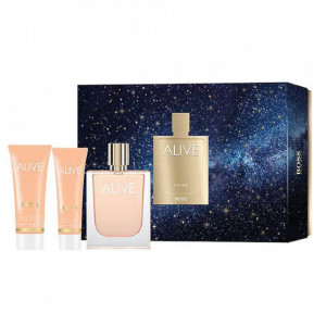 Set Hugo Boss, Alive, Femei: Apa de Parfum, 80 ml + Lotiune de corp, 75 ml + Gel de dus, 50 ml