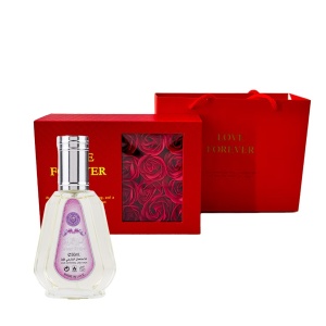 Set cadou Luxeo Apa de Parfum cu Ard al Zaafaran Zahoor al Reef, si Cutie cu trandafiri