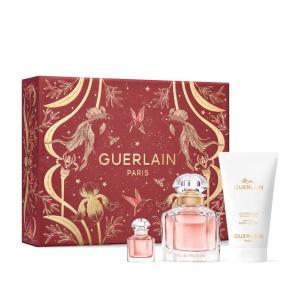 Set cadou Mon Guerlain, Apa de Parfum, Femei, 50 ml + 5 ml + Lotiune de corp, 75 ml