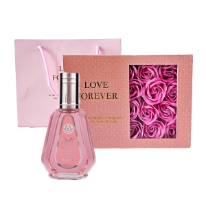 Set cadou Splendoracu Apa de Parfum, Ard al Zaafaran Mousuf Wardi, 50 ml si Cutie cu trandafiri